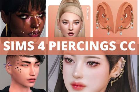 piercings sims 4 cc|sims 4 piercing cc folder.